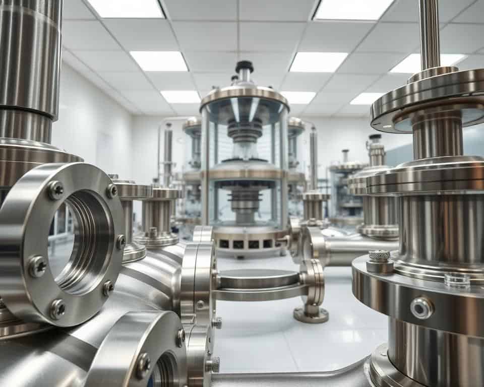 vacuum flanges in vacuum systems